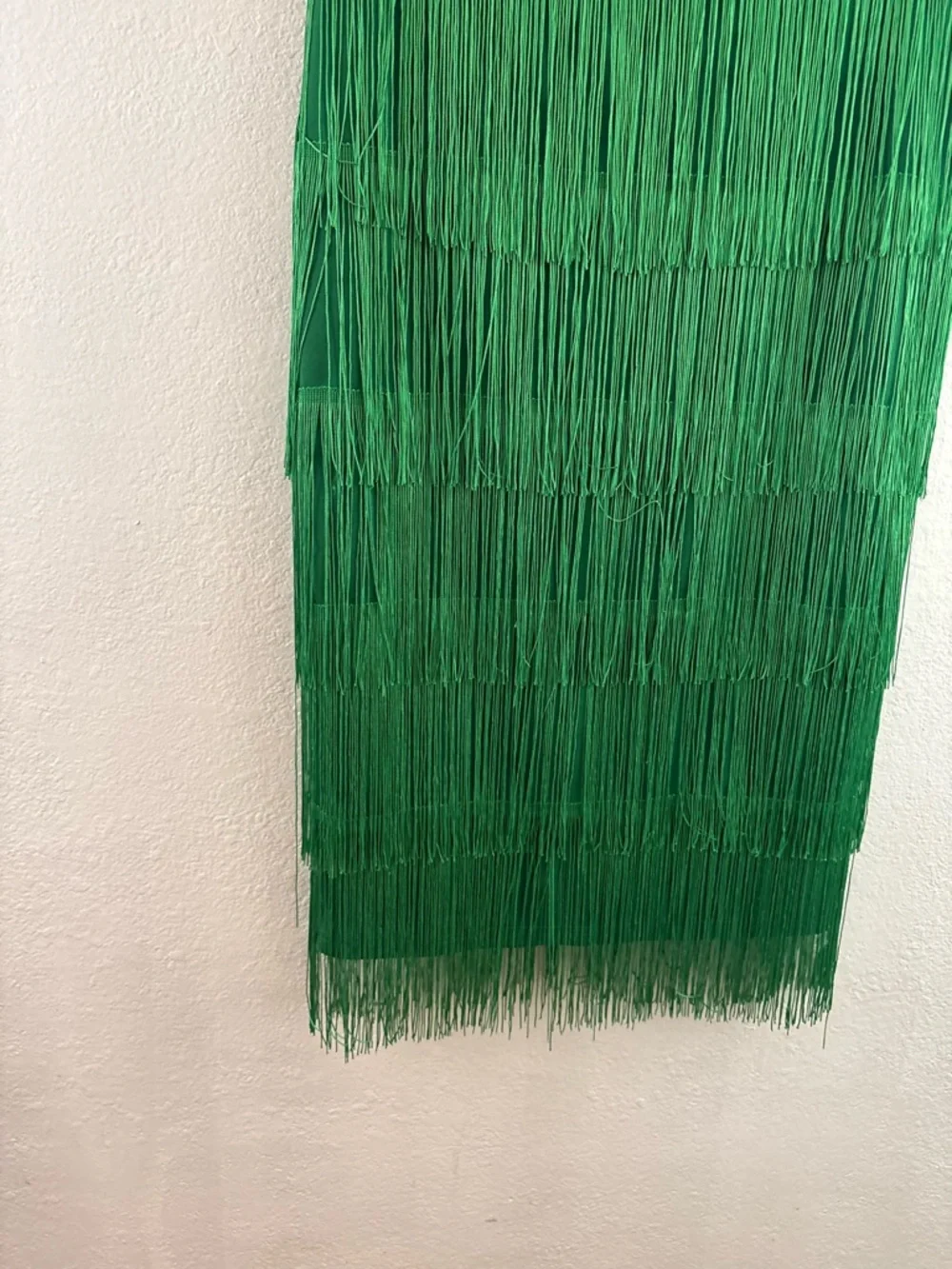 Green Fringe Midi Skirt - Picture 3 of 6